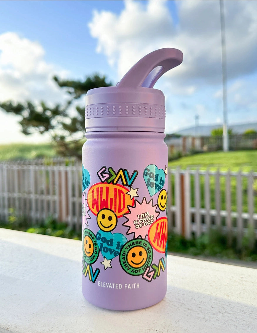Sticker Collage Kids Water Bottle