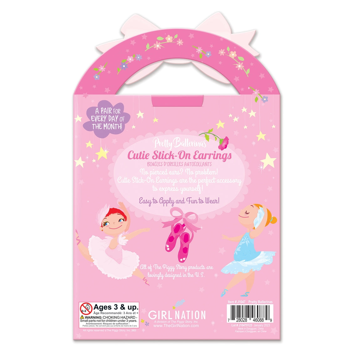 Cutie Stick-On Earring and Nail Sticker Gift Set- Ballerinas