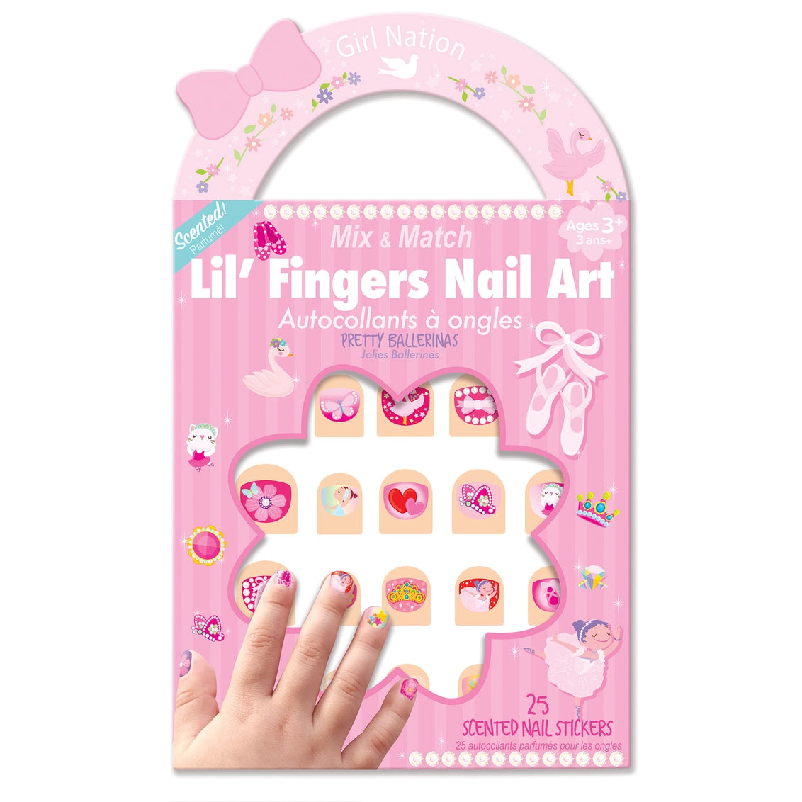 Cutie Stick-On Earring and Nail Sticker Gift Set- Ballerinas