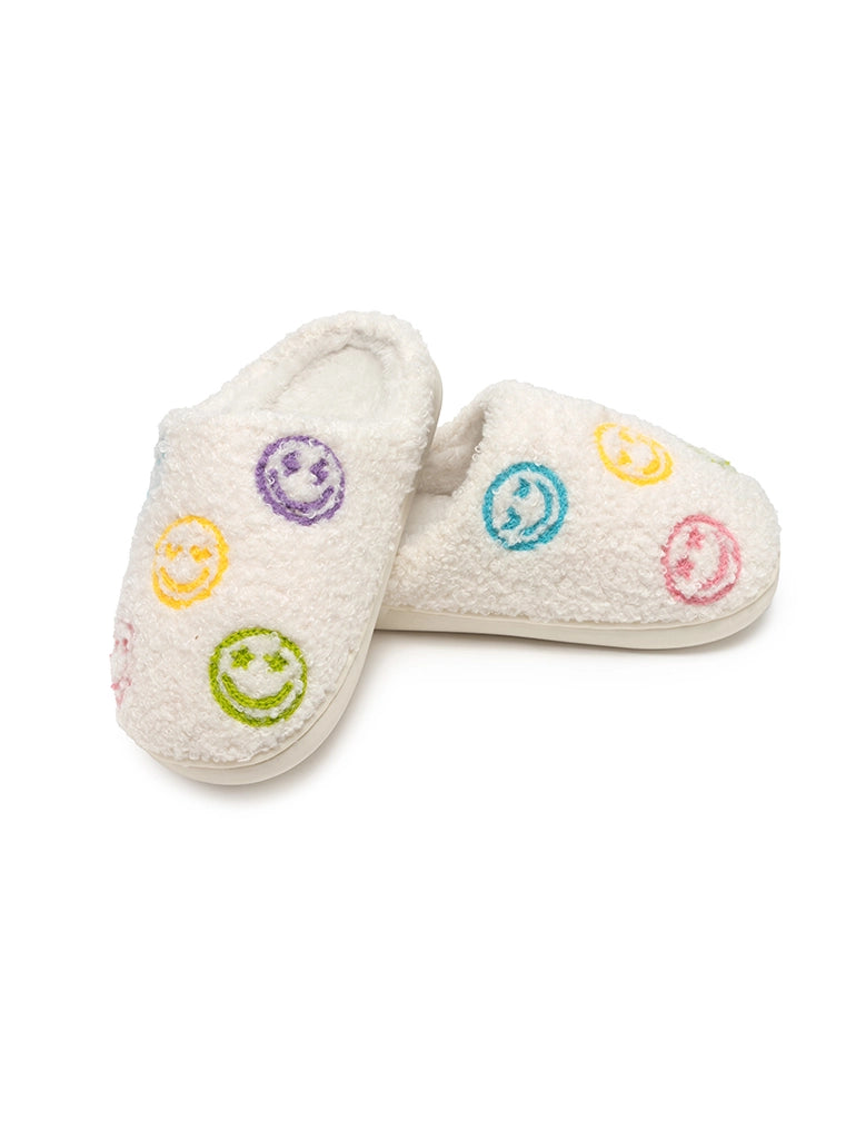 Mommy + Me Matching Kids Smiley Slippers - Big Kid (1Y-3Y)