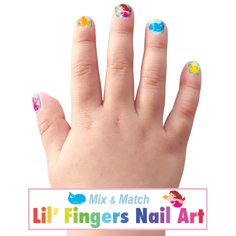 Cutie Stick-On Earring and Nail Sticker Gift Set- Mermaids