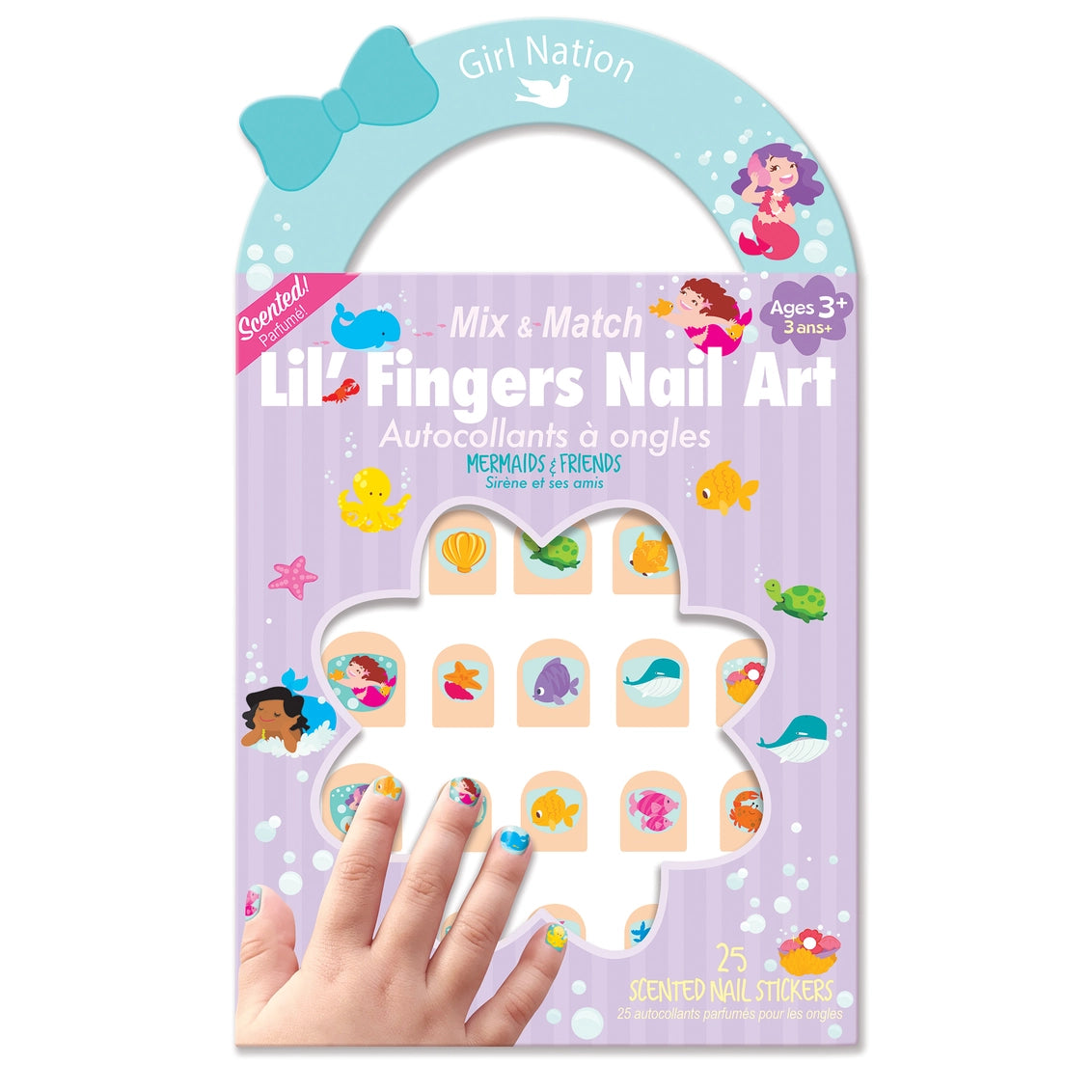 Cutie Stick-On Earring and Nail Sticker Gift Set- Mermaids