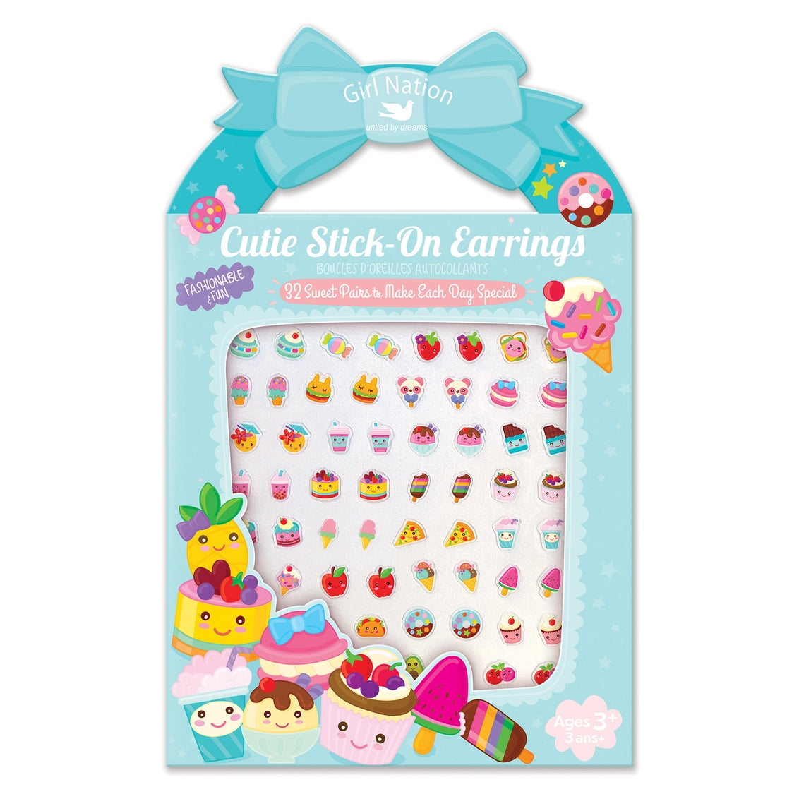 Cutie Stick-On Earring and Nail Sticker Gift Set- Sweet Shop