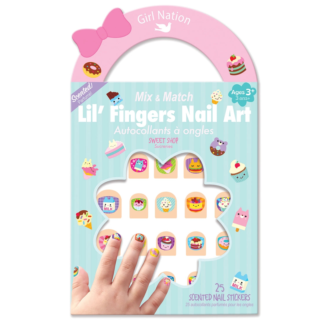 Cutie Stick-On Earring and Nail Sticker Gift Set- Sweet Shop