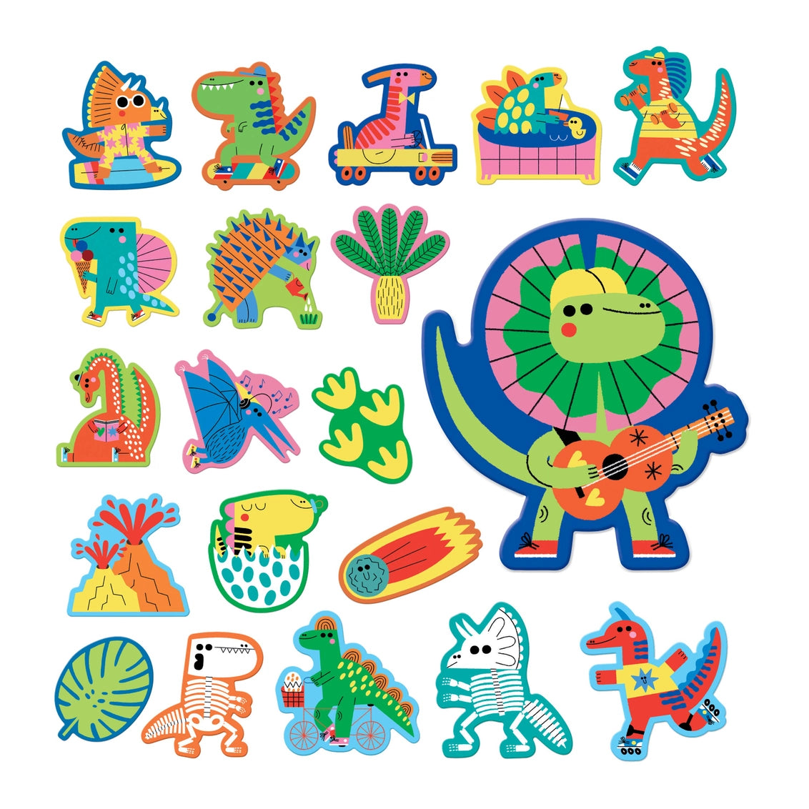 Rub-A-Dub Dinos Stickable Foam Bath Shapes